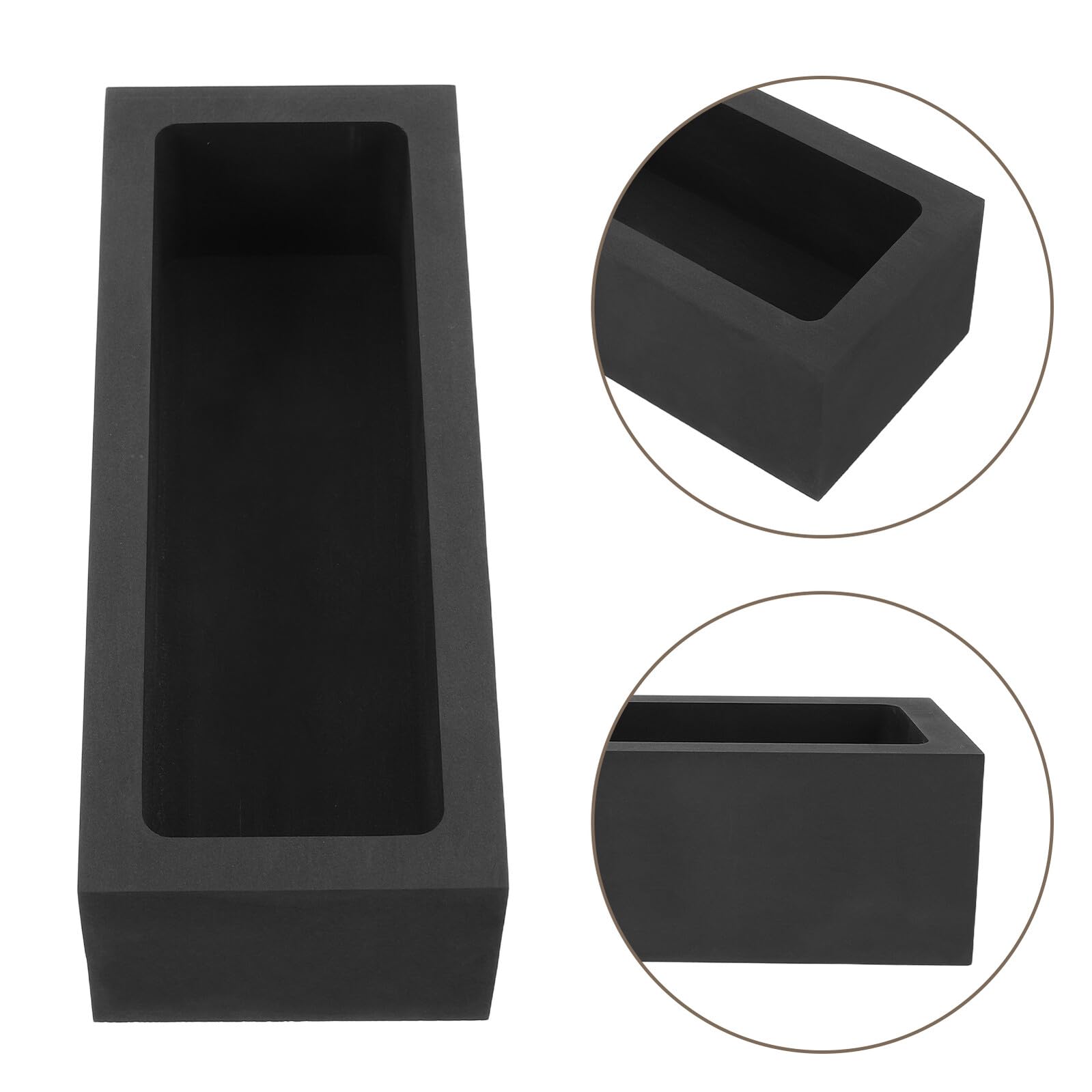 FOMIYES Crisol de Grafito Negro para Fundición de Joyas y Oro Capacidad de 5 Kg, Diseño Antiadherente y Precisión para Refinación y Fusión
