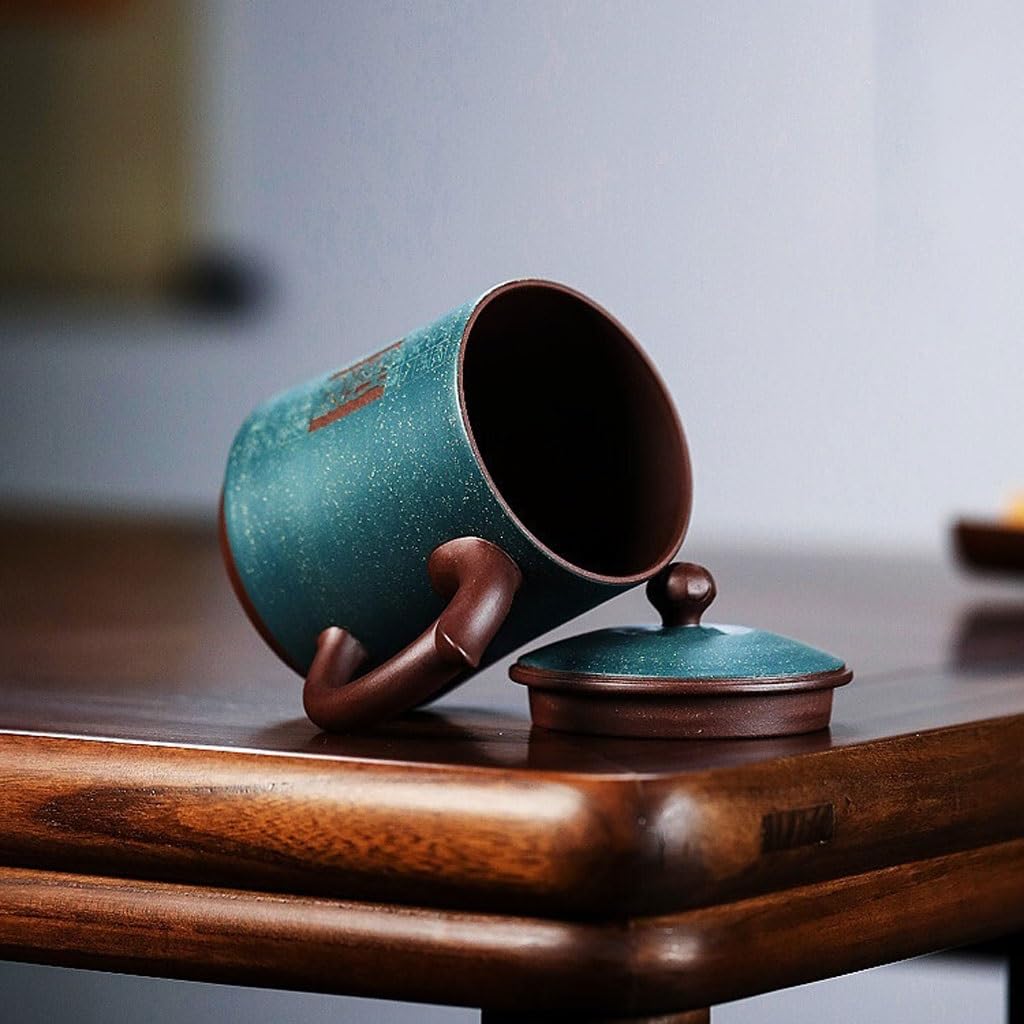 Matcha Filiżanki Domowy Kubek z Uchwytem Fioletowy Piasek Kubek Ręcznie robiony Kubek Do Herbaty 460 ml Popołudniowa herbata Fortune Study Kubek do herbaty Zestaw do herbaty Kubek do herbaty