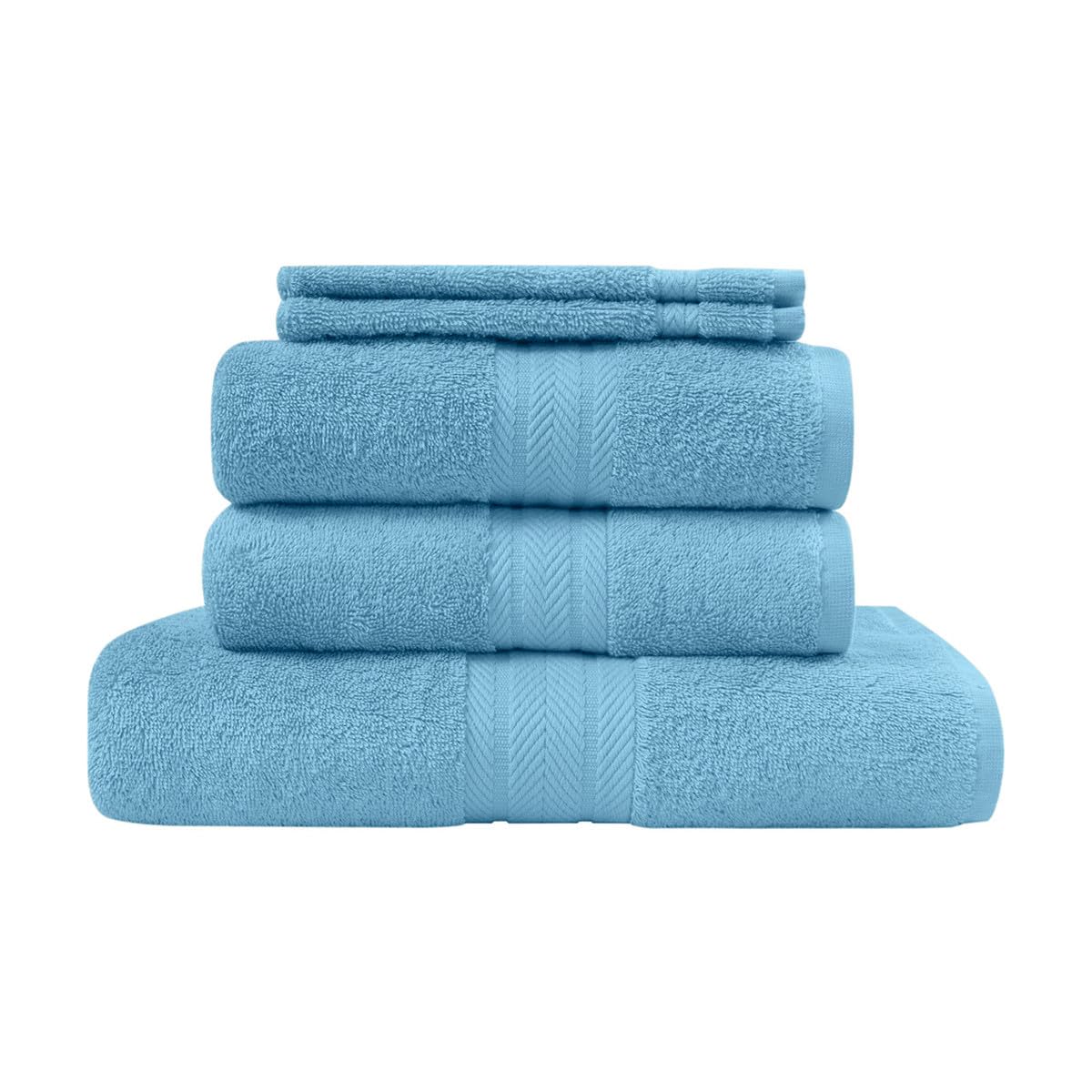 Sensei La Maison du Coton - Set da bagno 5 pezzi (1 telo da bagno + 2 asciugamani + 2 guanti) Luxury