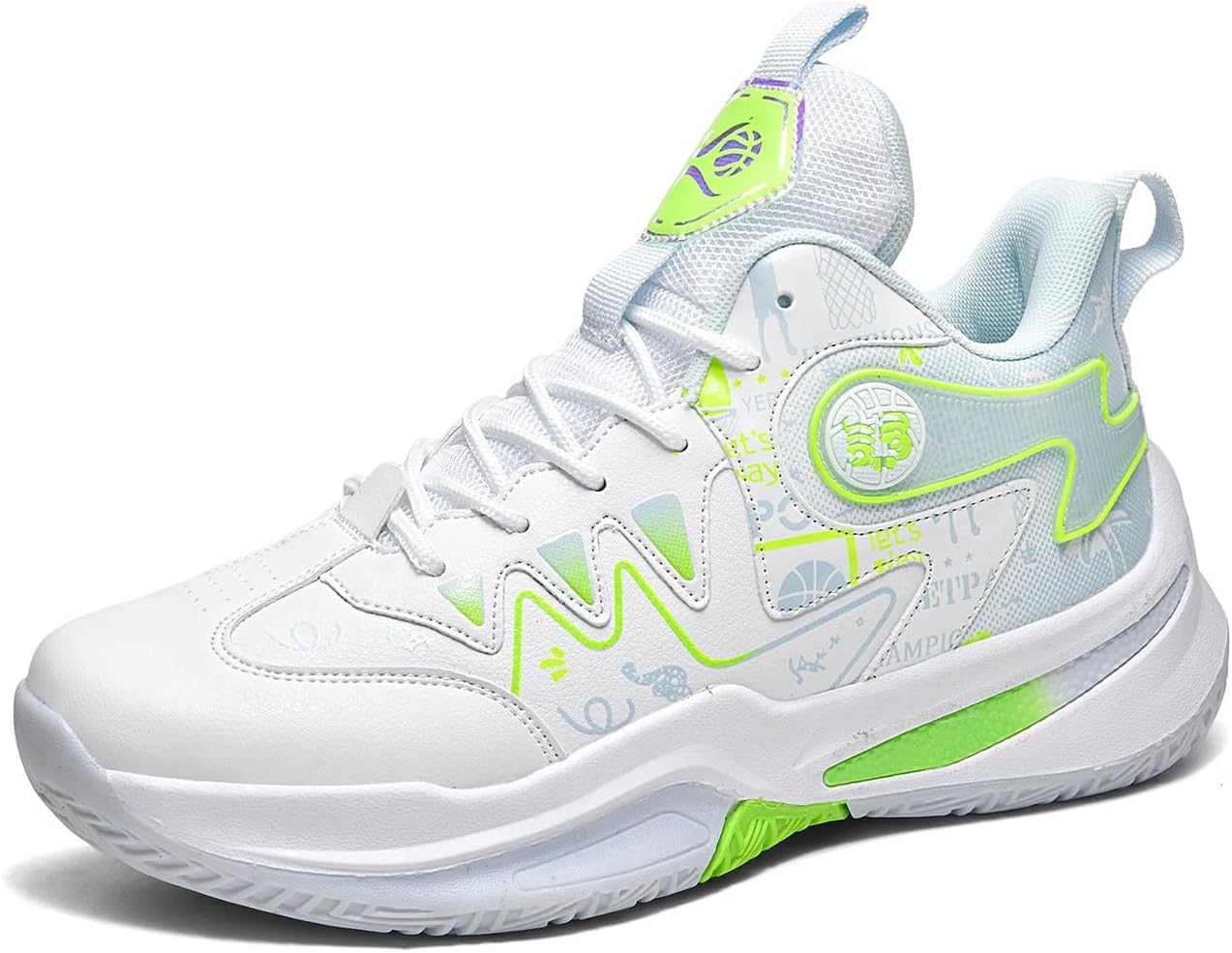 VAXAV Unisex High Top Basketball Shoes,Outdoor Sports Sneakers Athletic Running Shoes