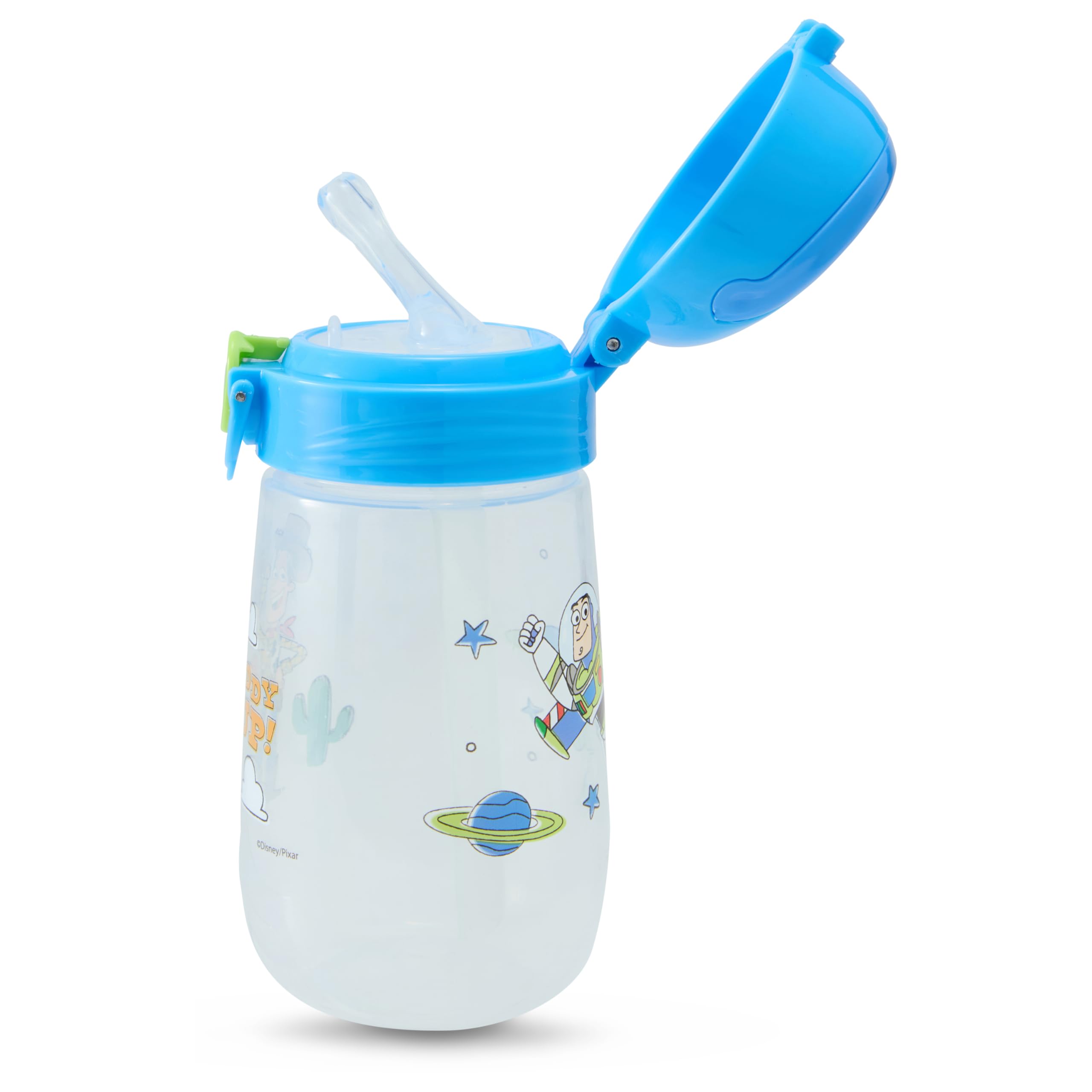 Disney Toddler Sippy Cups for Boys and Girls | 12 Ounce Pop Up Lockable Lid Sippy Cup | Durable Leak Proof Travel Water Bottle for Toddlers