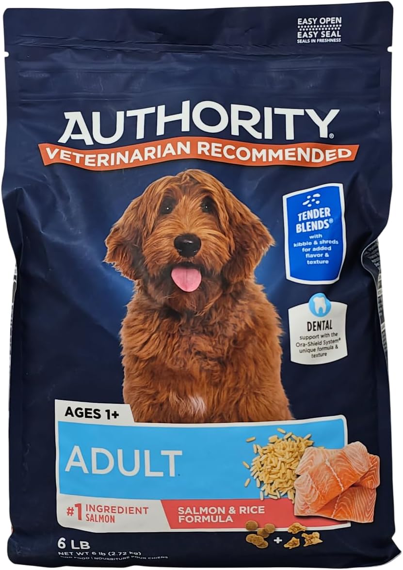 Authority Adult Salmon and Rice Tender Blends Dry Dog Food, 6 Pound Bag