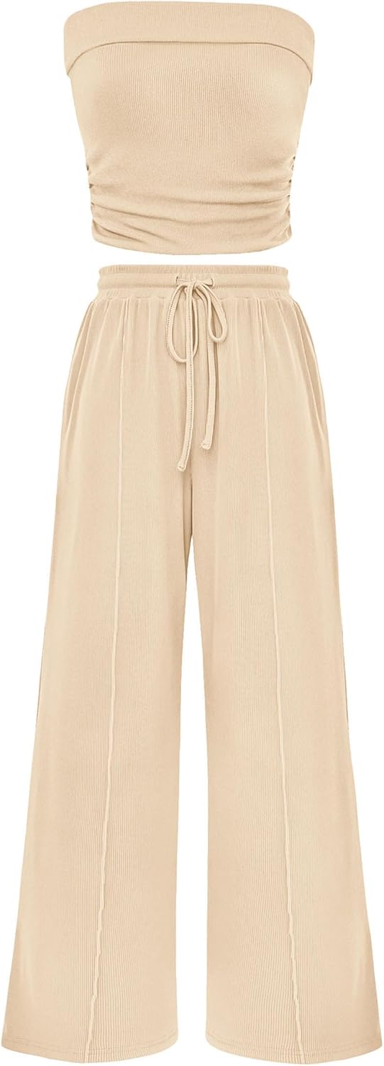 PrettyGarden women’s summer 2-piece sets, casual ribbed knit outfit