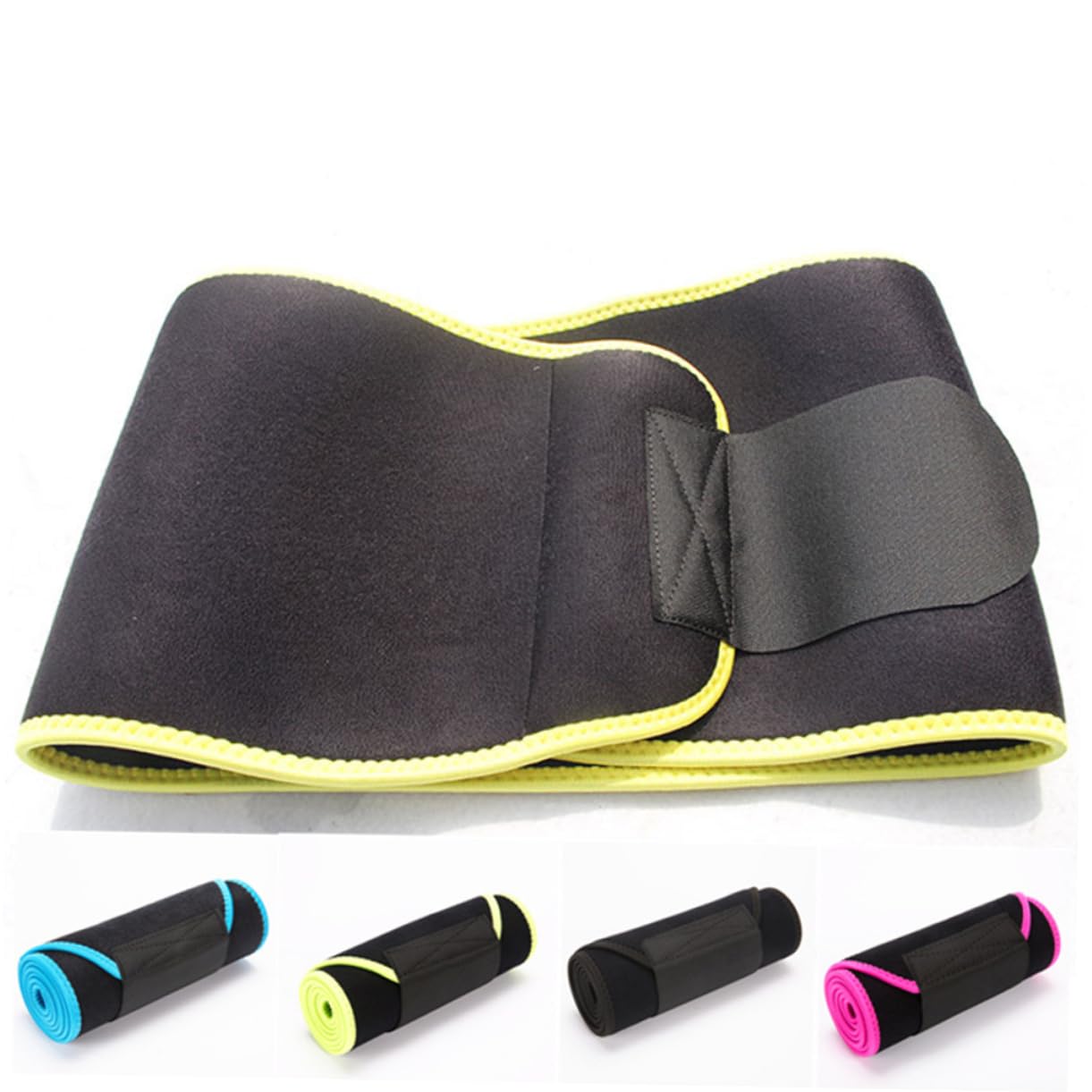 GALPADA Wrap Women's Waist Cincher Belly Band Non-slip Neoprene Abdominal Exercise Belt Size s Yellow