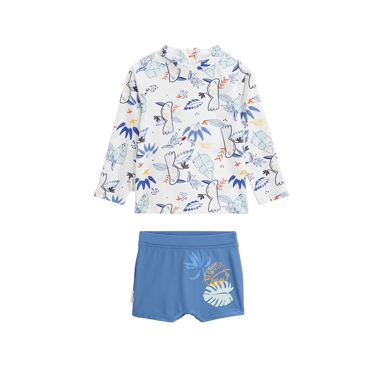 Petit Béguin - Maillot de Bain bébé 2 pièces t-Shirt de Protection UV & Boxer Mexico