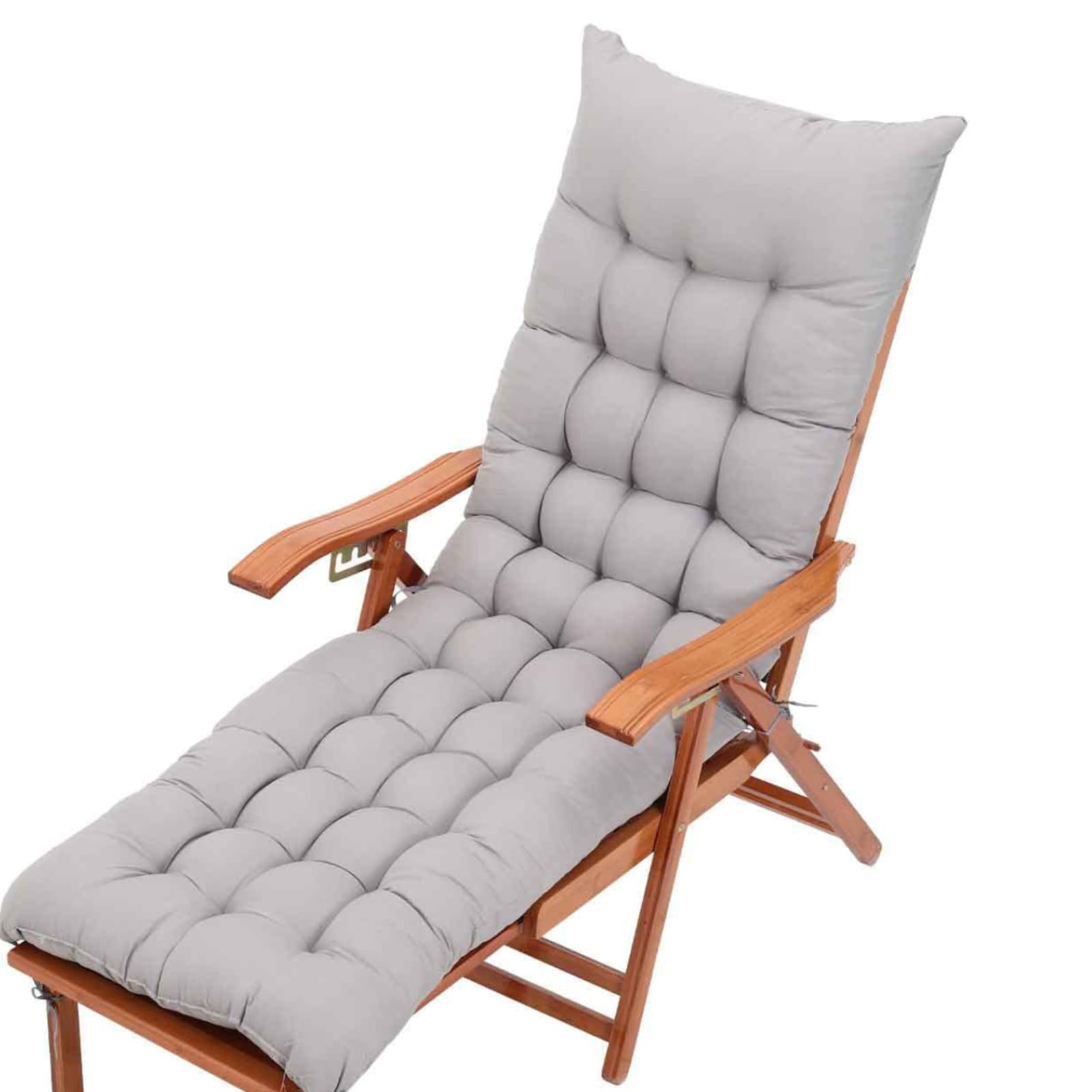 KYMMPL Durable Thick & Comfortable sun lounger cushion Garden Steamer Sunlounger Replacement Pad Outdoor & Indoor Sun Lounger Recliner Cushion Patio Furniture Cushion (Grey,150 * 40)