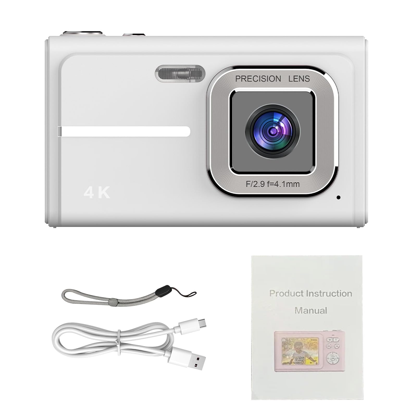 48MP FHD 1080P Digital Camera with 16x Zoom, Capture Campus Life with AF Autofocus for Kids and Beginners, Built-in 7 Color Filters, Lightweight and (Silver)-picture-26