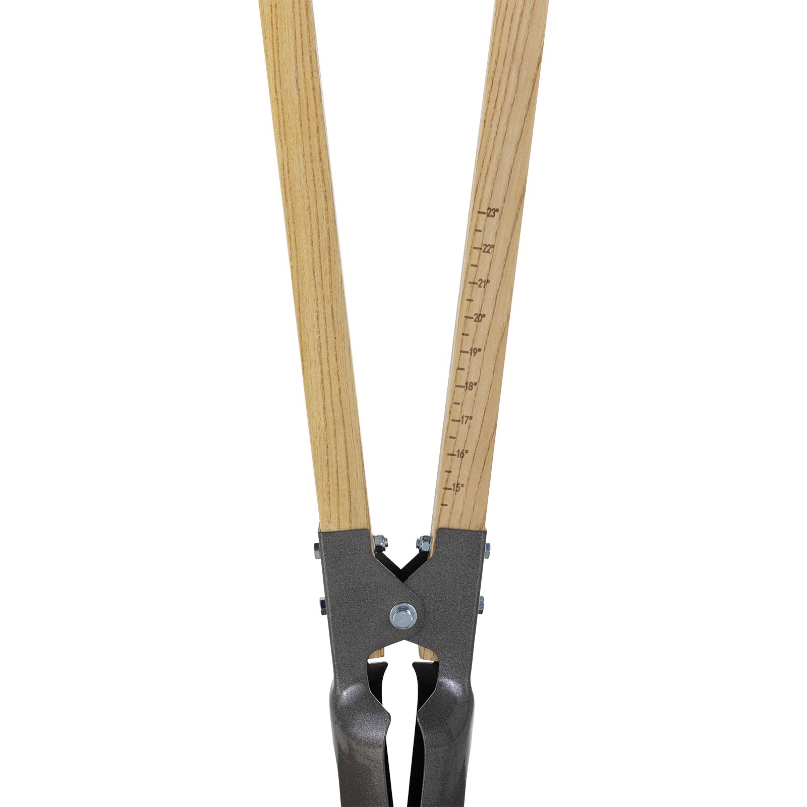 VEVOR Erdlochausheber 146cm, robuster Erdlochheber mit Holzgriff, Handbagger mit Skalenmarkierungen und Metallklinge, Pfostenlochspaten-Werkzeug zum Graben von Gartenarbeiten im Freien