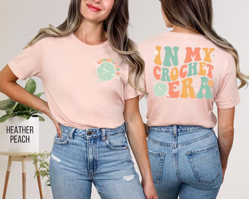 in My Crochet Era Shirt | Funny Gift for Crochet or Knitting Lovers | Cute Crafter Tee for Women and Moms - Image 2