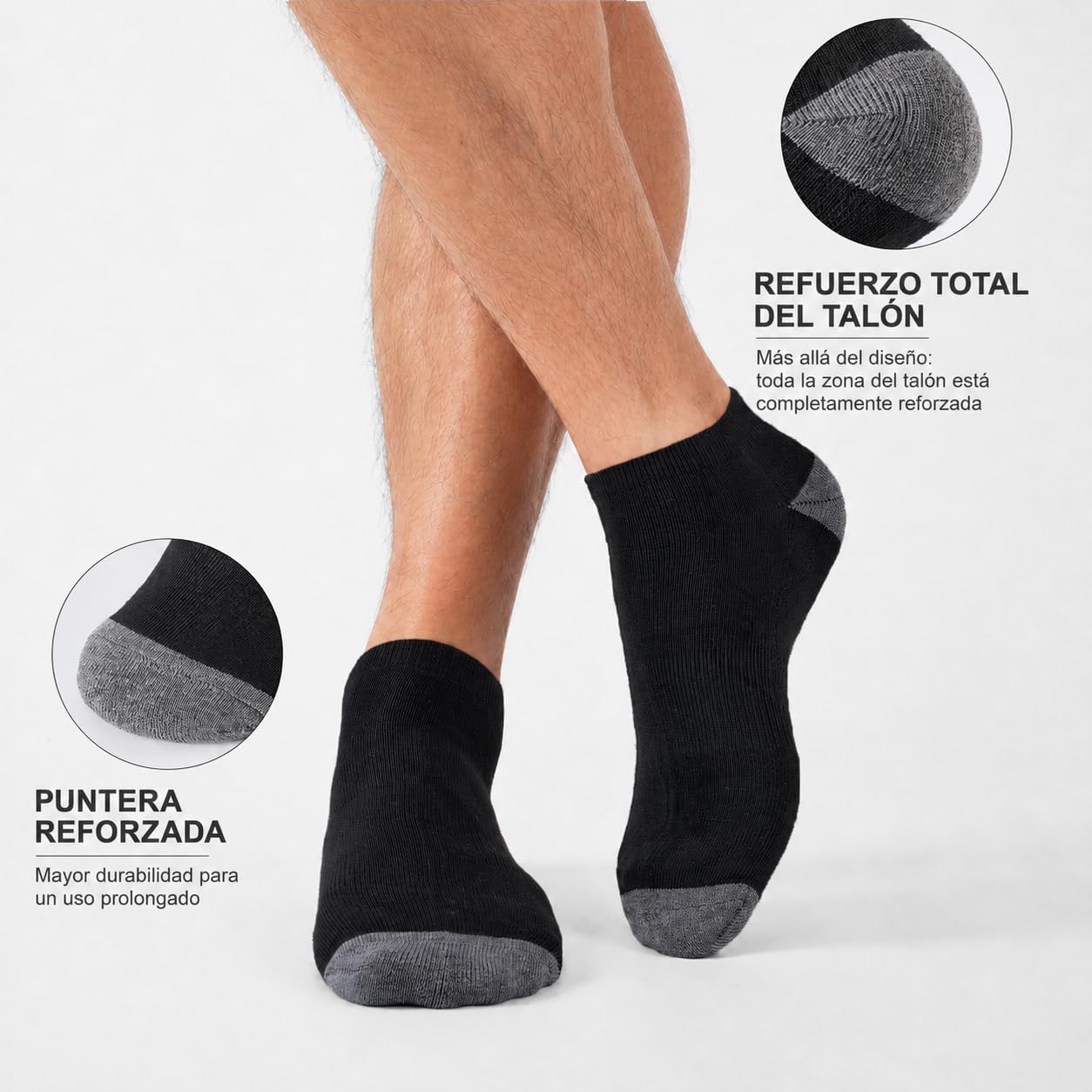 SockWaddles Calcetines Tobilleros de Running para Hombre Mujer 8 Pares Anti-Ampollas
