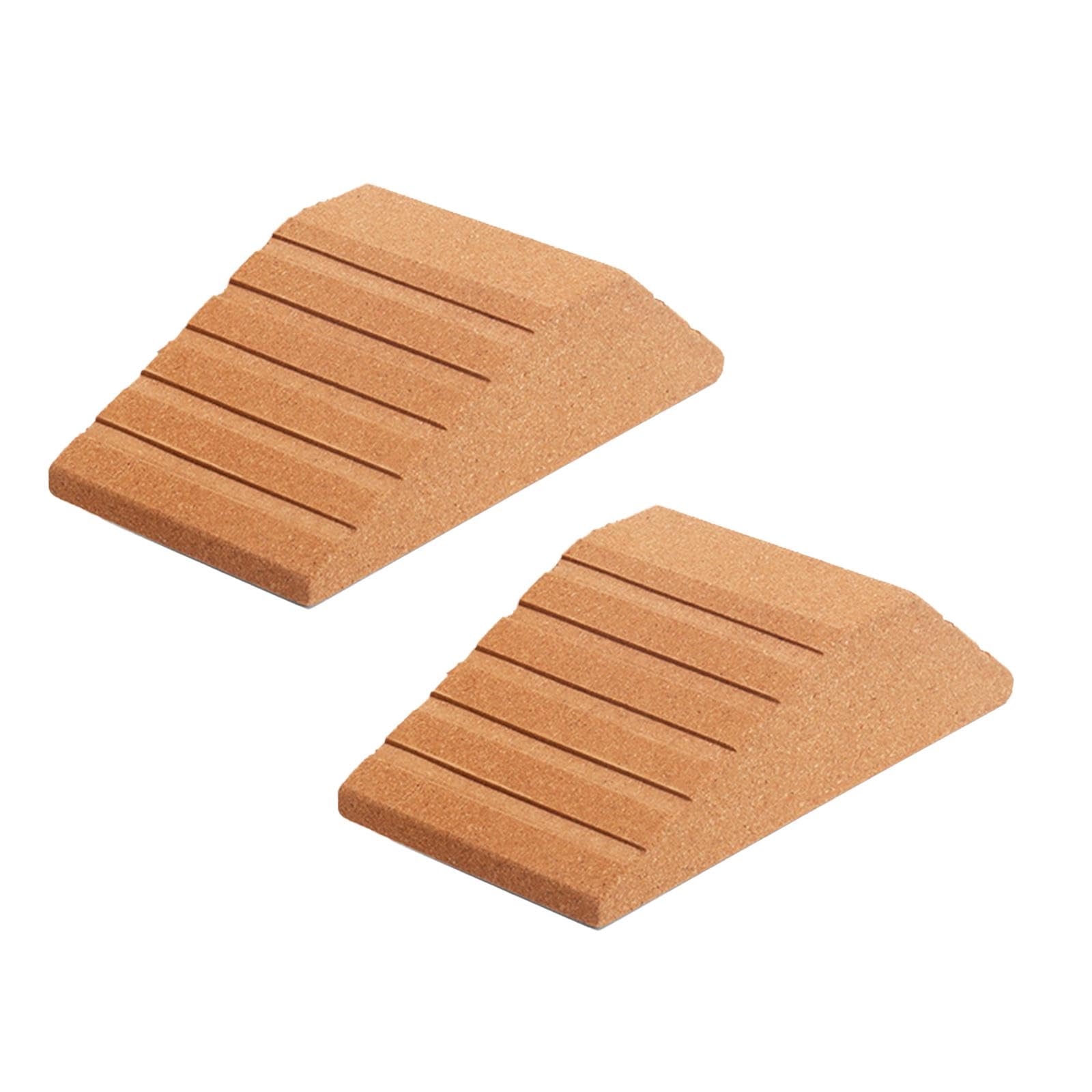 Merishopp Cork Squat Wedge Block Durable Trainer for Pilates Yoga Heel Elevated Squats 2pcs-image-9