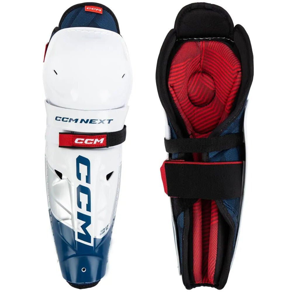 CCM Next - Espinilleras para hockey sobre hielo