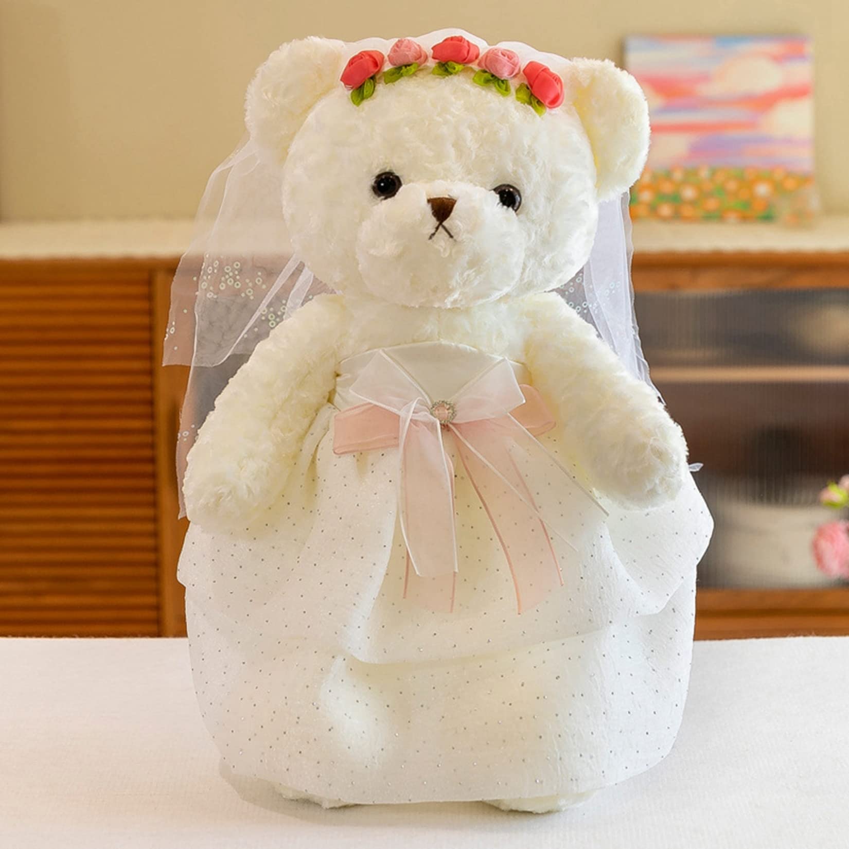 Amazon.co.jp: クマ ぬいぐるみ ウェディングドレス＆タキシード 結婚