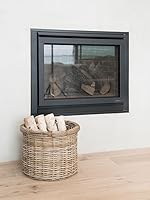 Vista 3 de KOUBOO Rattan Kobo Round Log & Storage Basket, Gray-Brown