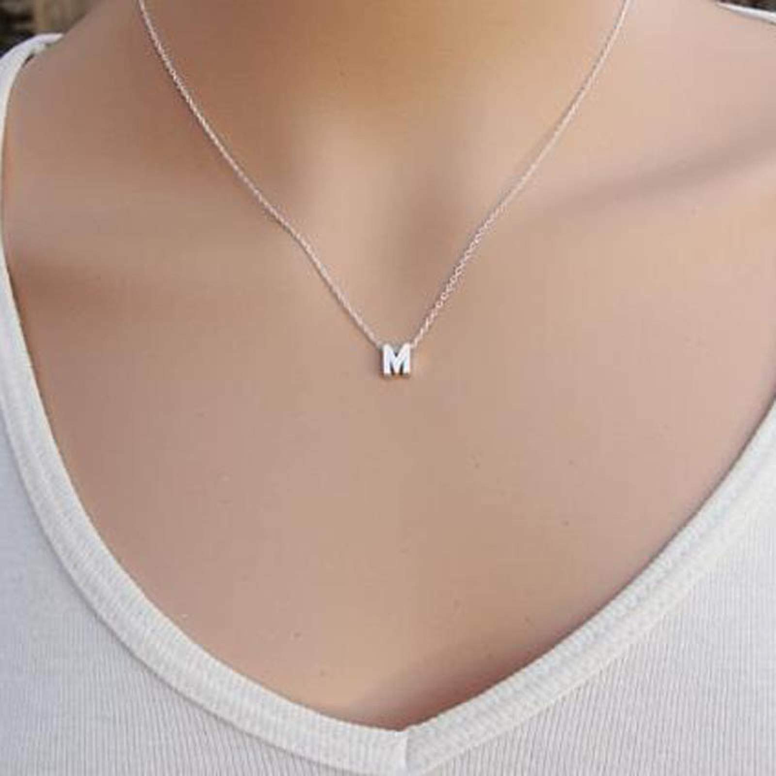 Grote brief ketting ROSE initiële ketting gepersonaliseerde Grote brief ketting ROSE initiële ketting gepersonaliseerde