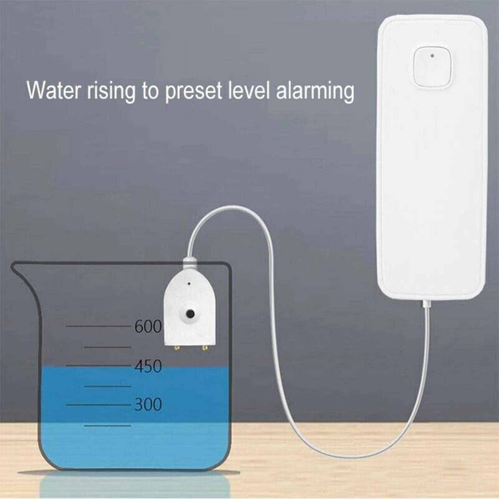 Water Leak Sensor, Wireless Water Leak Detector, Audio Alarm Sensor, Sensitive Leak and Drip Warning, IP67 Waterproof for Kitchen Bathroom Basement, Works with Zigbee 3.0 Gateway