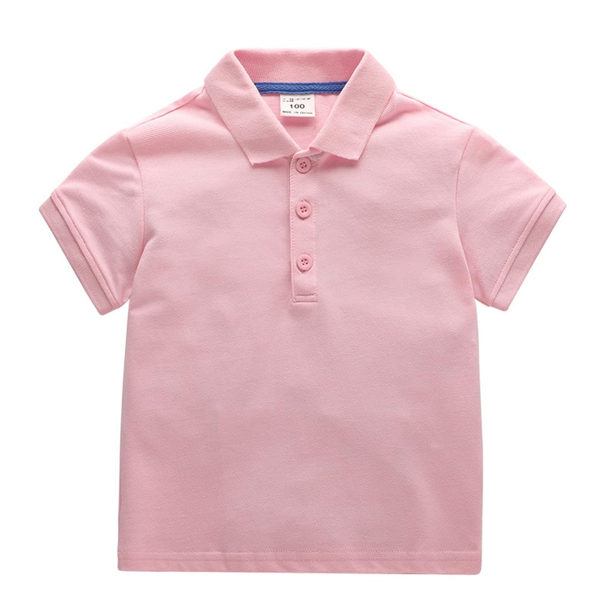 Machbaby Polo unisex para niños, manga corta, camiseta de algodón, transpirable, para verano, ropa deportiva