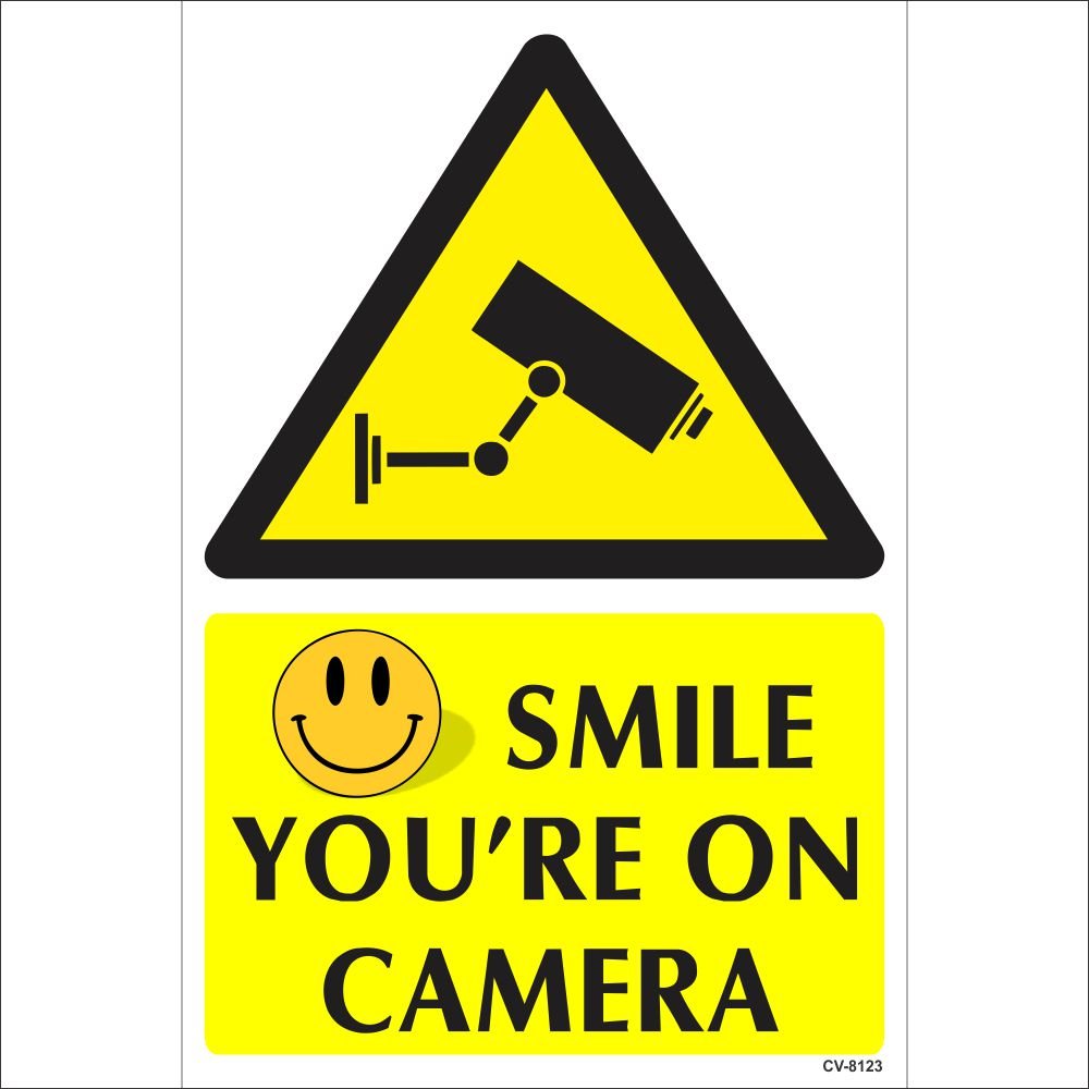 Amazing sign Sign Board Smile you are on camera (Set of 5)
