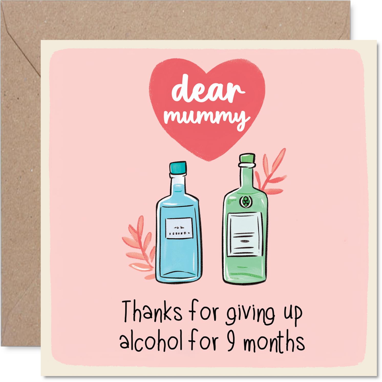 Mummy Birthday Card - Alcohol Free - Happy Birthday Card for Mummy from Son Daughter, 145mm Alcohol Free Mother's Day Greeting Cards