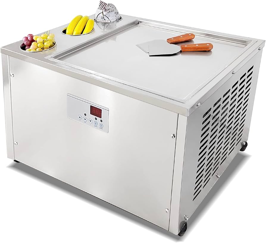 Amazon | 業務用ロールアイスクリームマシン、フローズンヨーグルト