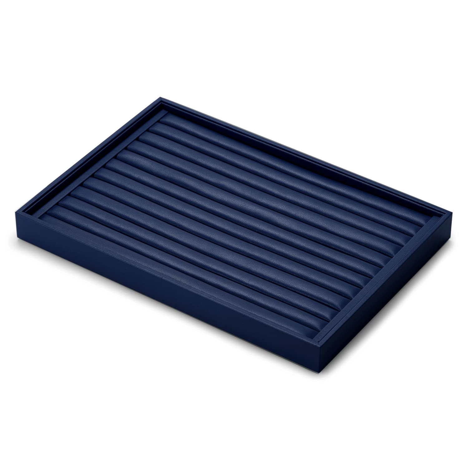 Oirlv Elegante bandeja organizadora de anillo azul apilable bandejas de joyería cajón organizador anillo pendiente almacenamiento