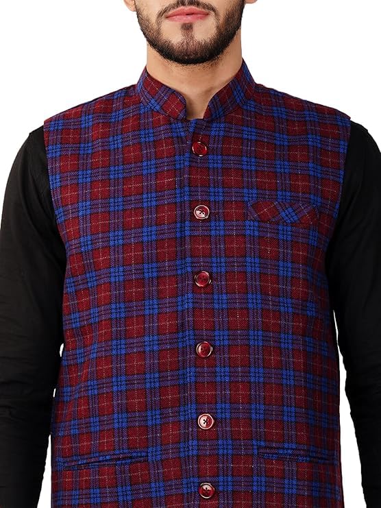 Image of DEIFIC Men's Export-Quality Indian Traditional Nehru Jacket /Waistcoat