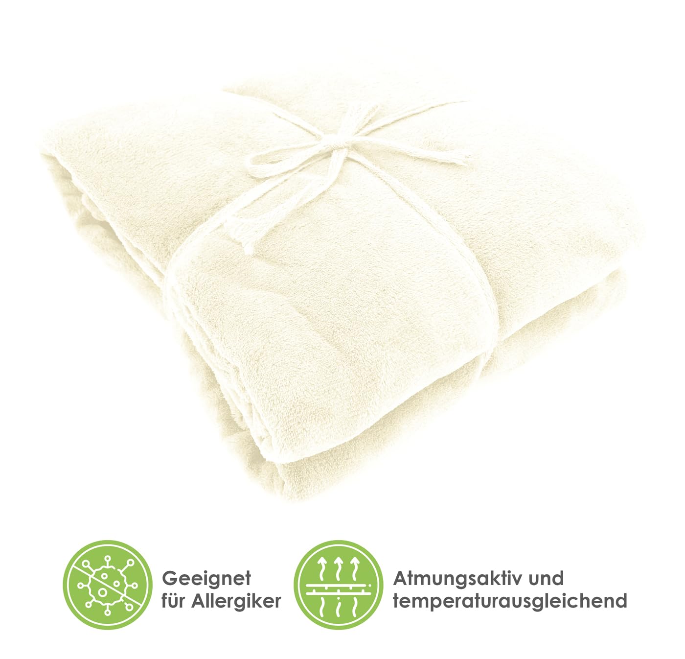 heimtexland ® Soft Touch Kuscheldecke Sterne Sherpa Plüsch XL 200x150 Ökotex Fell Wohndecke Creme Typ718