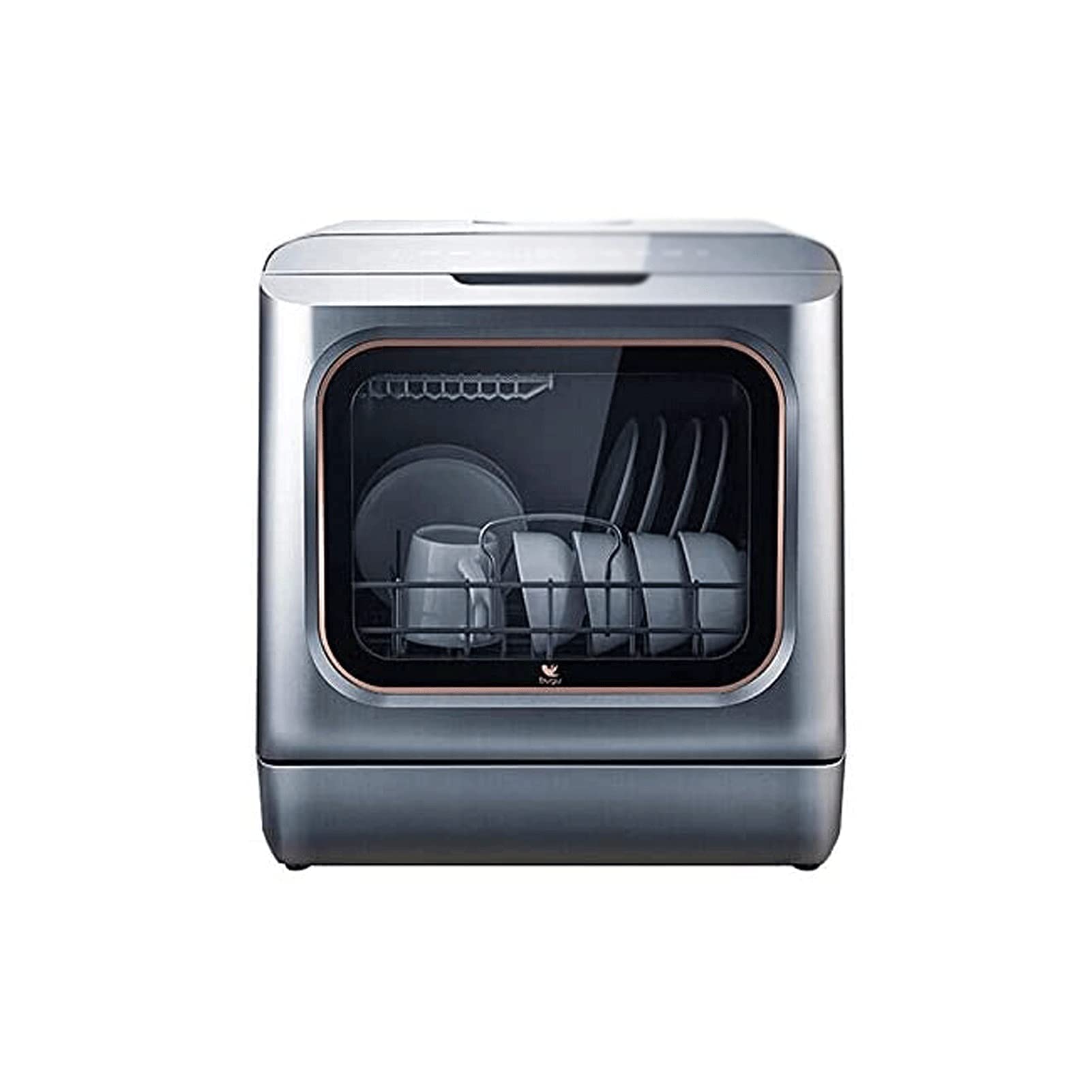 Lavastoviglie da Tavolo Completamente Automatica, Adatta per la Cucina 1200 W Ogni 3 Litri d'Acqua, Tocca Il Pulsante a 360 Gradi 7 Posizioni