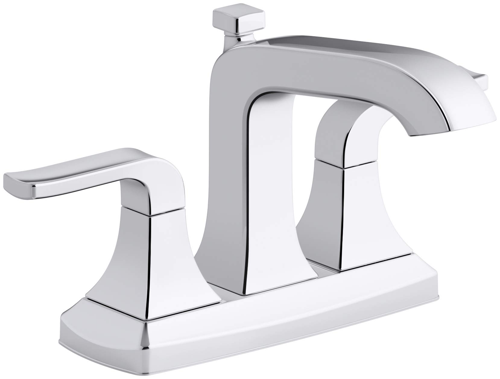 Kohler Rubicon 4 in. Centerset 2-Handle Bathroom Faucet in Polished ...