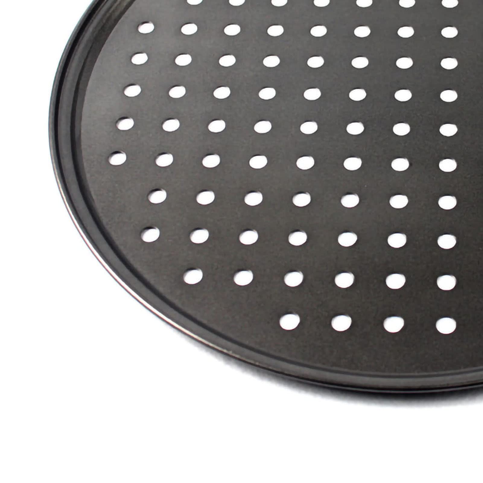Plateau à Pizza, Plat à Pizza pour Four, Plat à Pizza avec Trous Ventilés, Plat à Pizza perforé en Acier au Carbone, Plat de Cuisson à Pizza Antiadhésif, Ustensiles de Cuisson à