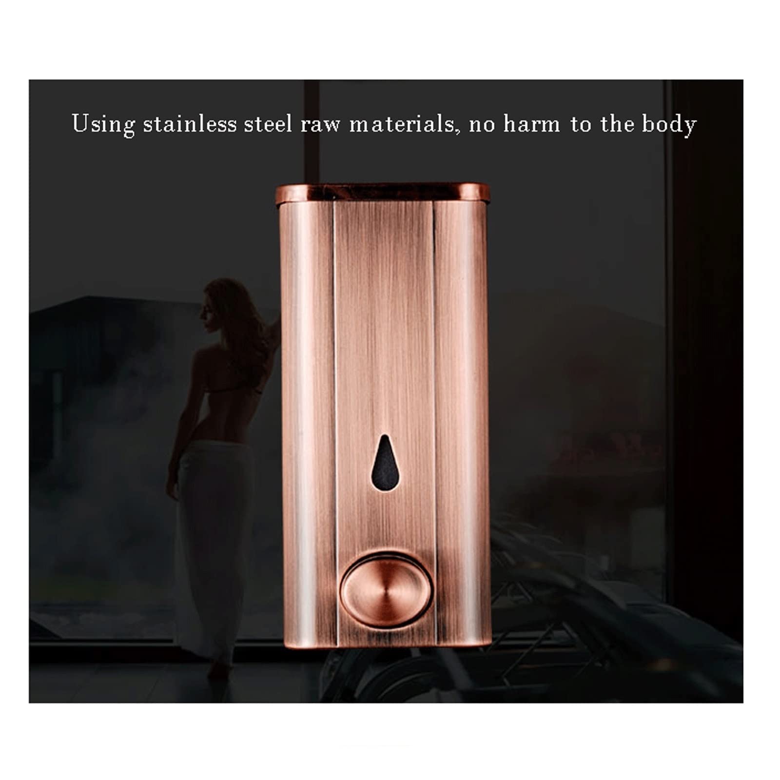 Dispenser Di Sapone Da Cucina Cucina Ristorante Soap Dispenser Imbottigliamento Acciaio inossidabile Il distributore di sapone in acciaio inox è adatto for bagno e cucina Doccia a muro Distributore di
