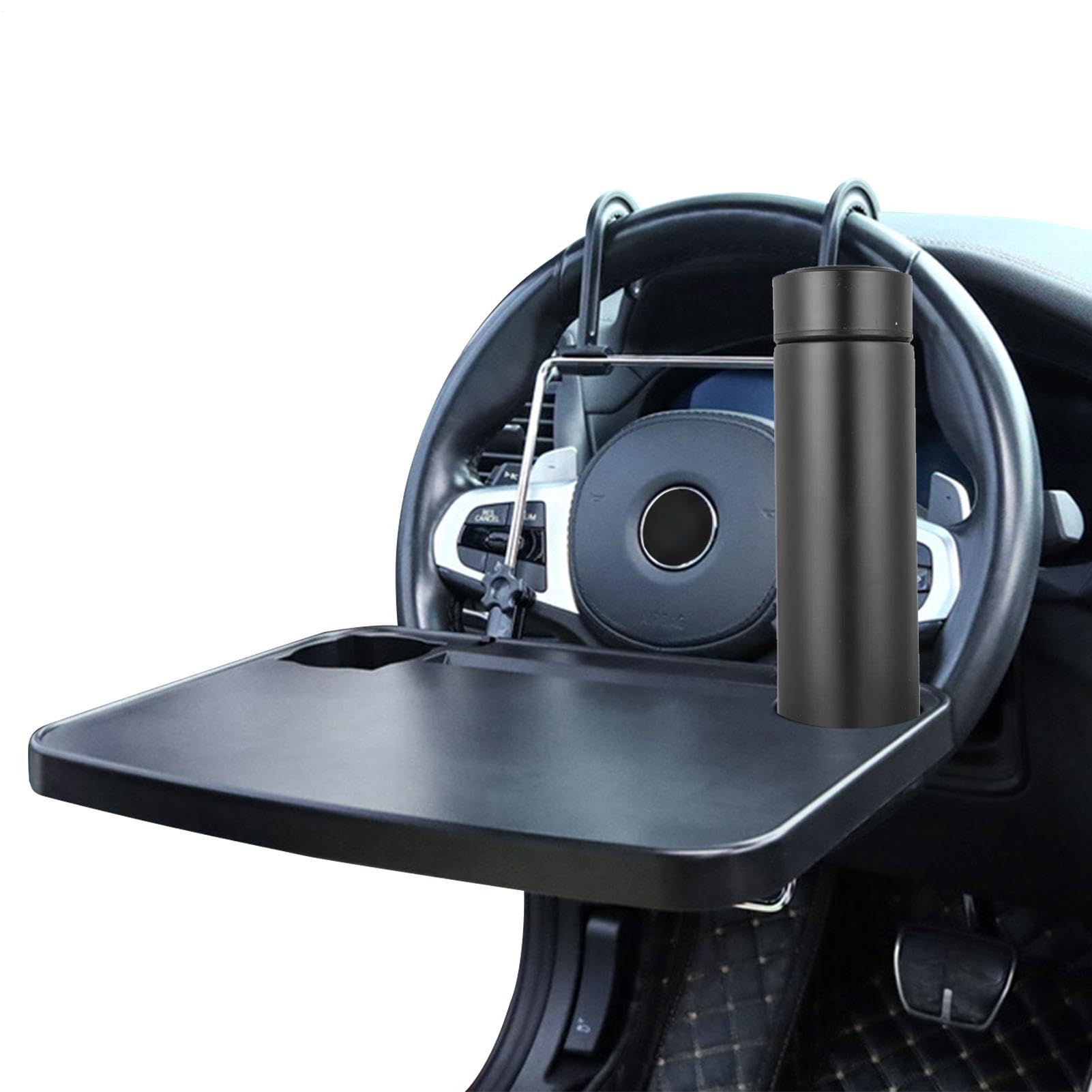 Plateau de volant de voiture pour ordinateur portable avec support de gamelle