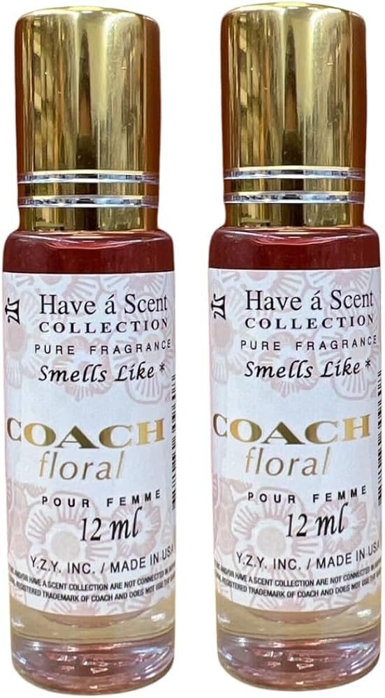 Smell like Coach Floral Pour Femme Roll On Oil 12ml (Pack of 2)