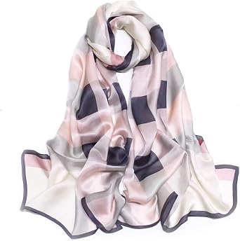 Womens 100% Mulberry Silk Scarf Lightweight Fashion Outdoor Shawl Wraps 71"X35"