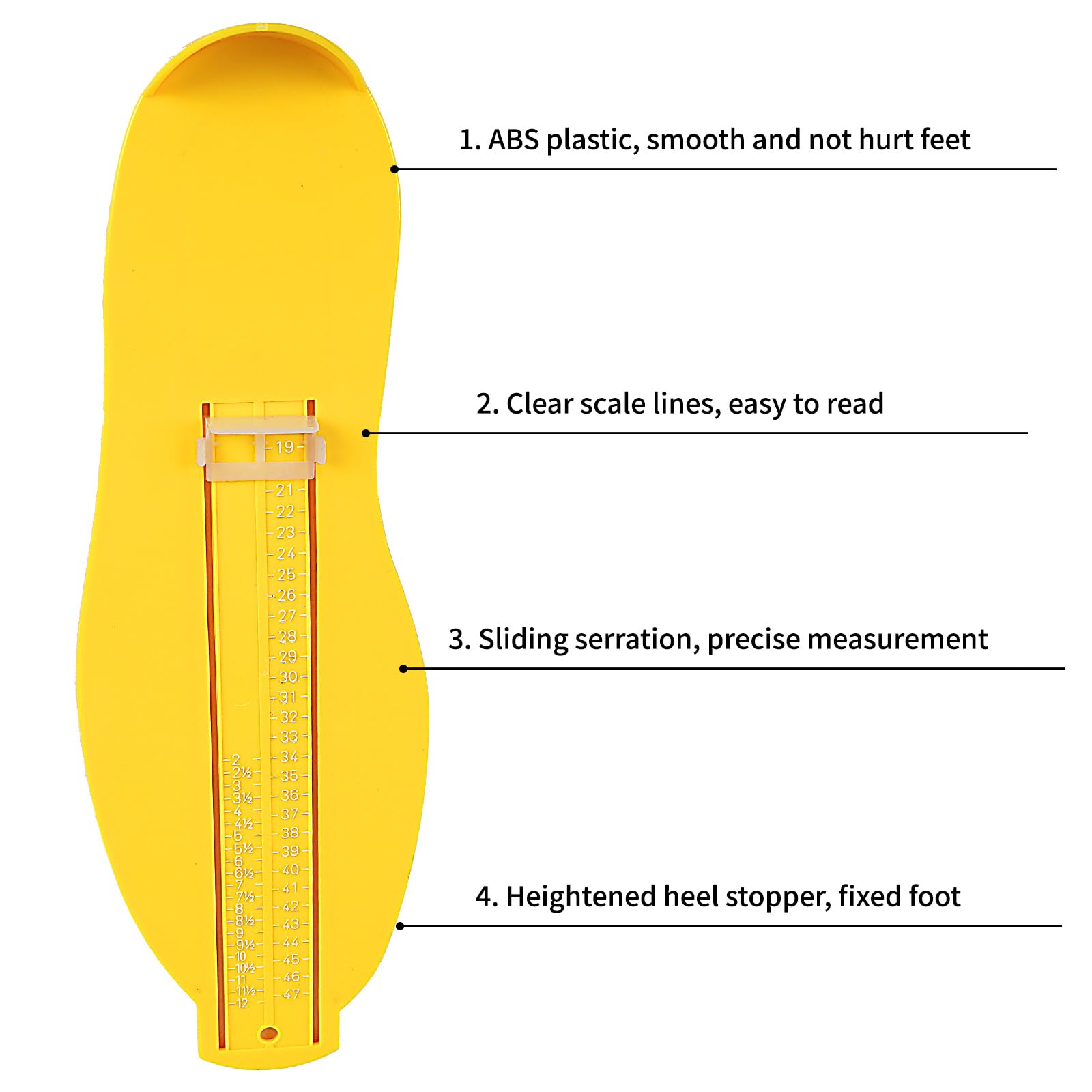 Lot de 2 Pédimètre Enfants et Adultes, Mesure Pied Pointure Chaussure Dispositif de Mesure pour Déterminer la Pointure, Enfants (2 à 30) et Adultes (17 à 47)