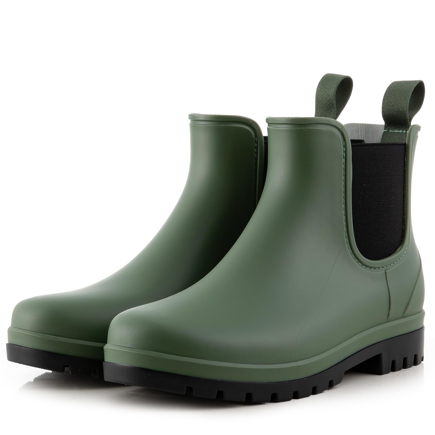 planone Minimalist Everyday Comfort Wide Width Short Rain Boots for Women Arch Support Chelsea Boots Classic Waterproof Ankle