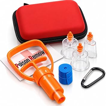 Poison Remover, Compact, Small, Portable Case Included, Poison Suction Device, Camping, Hiking, Survival Kit, Extractor