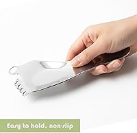 Vista 4 de Zester profesional de cítricos de limón con cuchillo de canal, pelador de queso de acero inoxidable, plateado