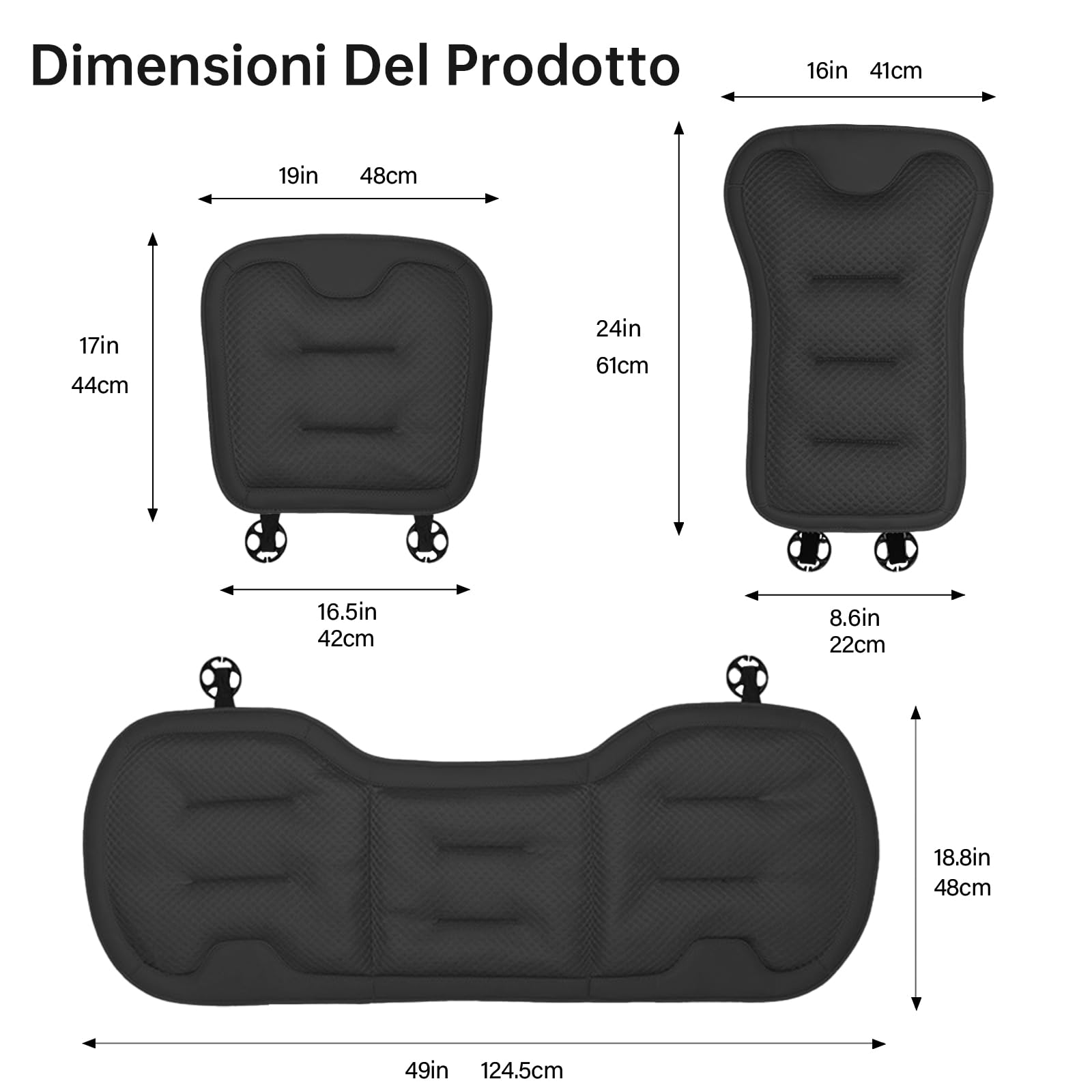 Cuscino Coprisedile Traspirante Universale per Auto, Tessuto a Rete, Fondo Antiscivolo per Conducente, Camion e Veicoli