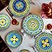 Melange 12-Piece 100% Melamine Dinnerware Set (Gardens of Italy Collection ) | Shatter-Proof and Chip-Resistant Melamine Plates and Bowls | Dinner Plate, Salad Plate & Soup Bowl (4 Each)