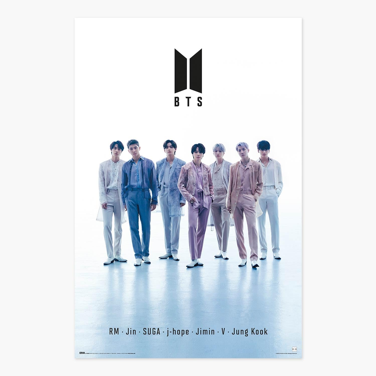 Grupo Erik Poster BTS - 36 x 24 inches / 91.5 x 61 cm - Shipped Rolled Up - Cool Posters, Art Poster, Wall Posters & Prints