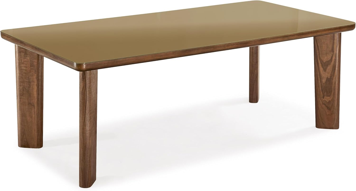 Tov Furniture Oani Walnut and Glass Dining Table (Long)
