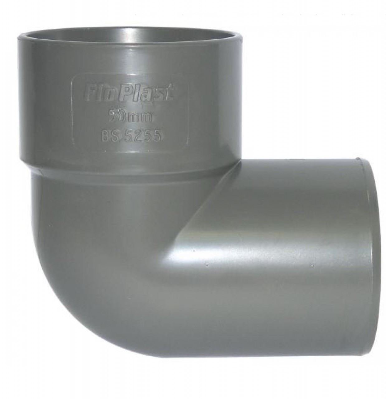 FLOPLAST Solvent Grey 40mm (43mm) Waste Conversion Bend - Bag of 2