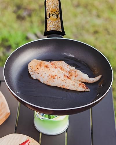 Miniatura 4 de 3 paquetes de soporte de mango caliente de miel de abeja, sartenes de hierro fundido, fundas de mango de cacerola, agarradera de cocina, utensilios