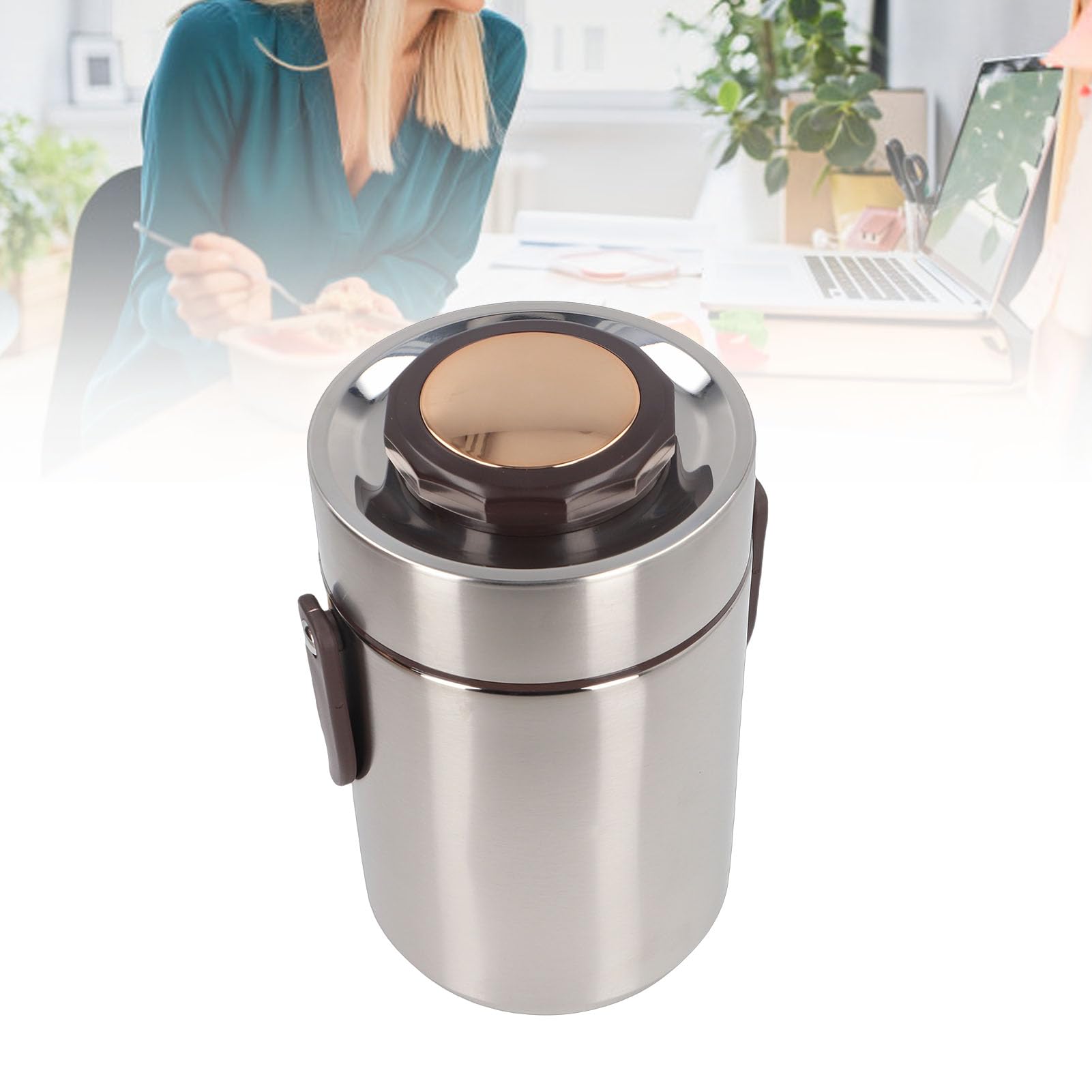 2000ml Contenitore per Pranzo in Acciaio Inox Sottovuoto Termico