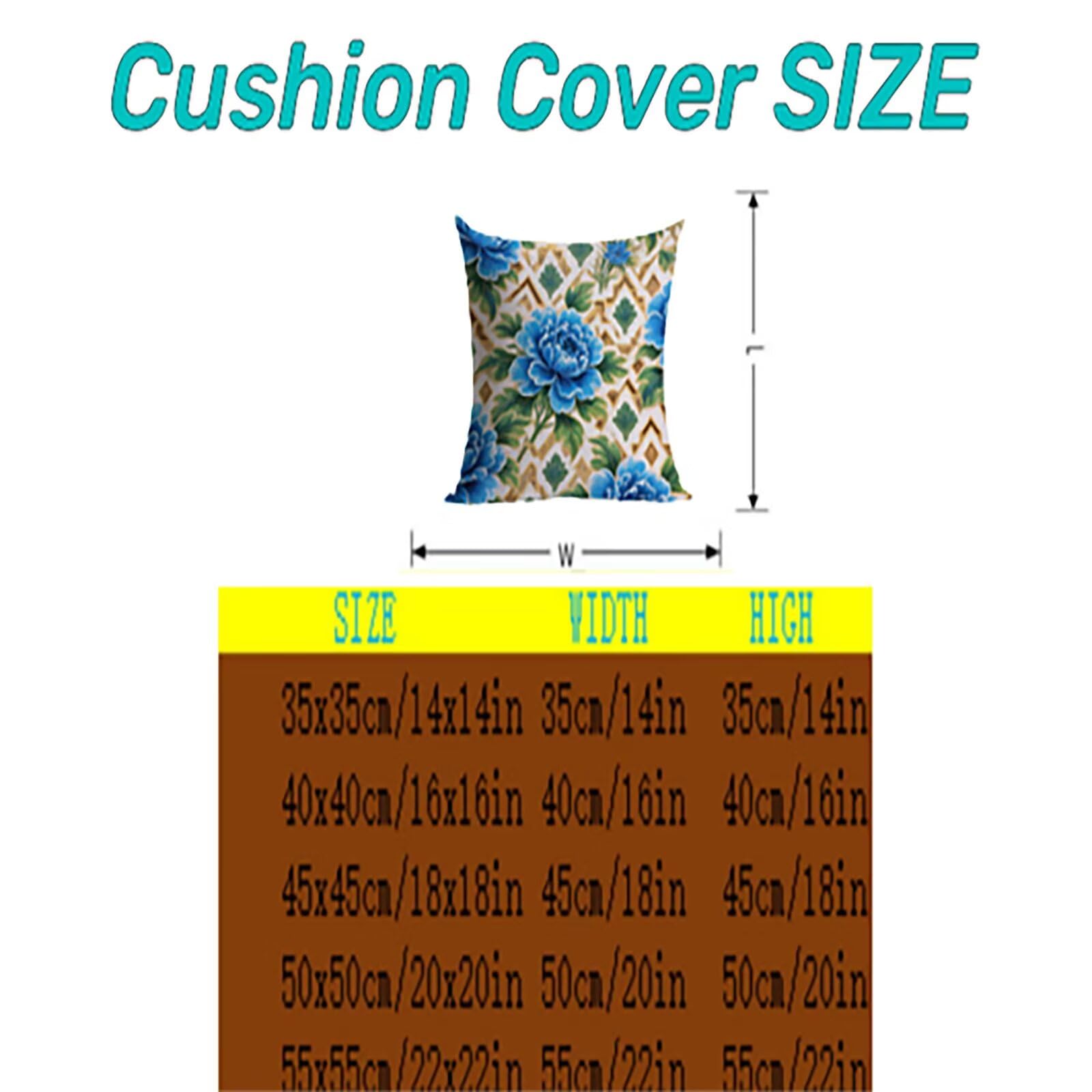 Blue-Brown Outdoor Kissenbezug 55x55cm 4 Pack Kopfkissenbezug THDZ-2988