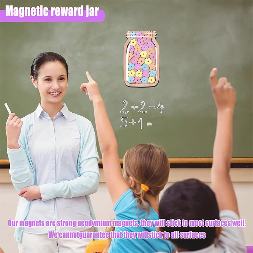 Barattolo di Ricompensa per Bambini in Legno con 30 Stelle Barattolo delle Ricompense Premi per Comportamenti Positivi per la Casa o la Scuola