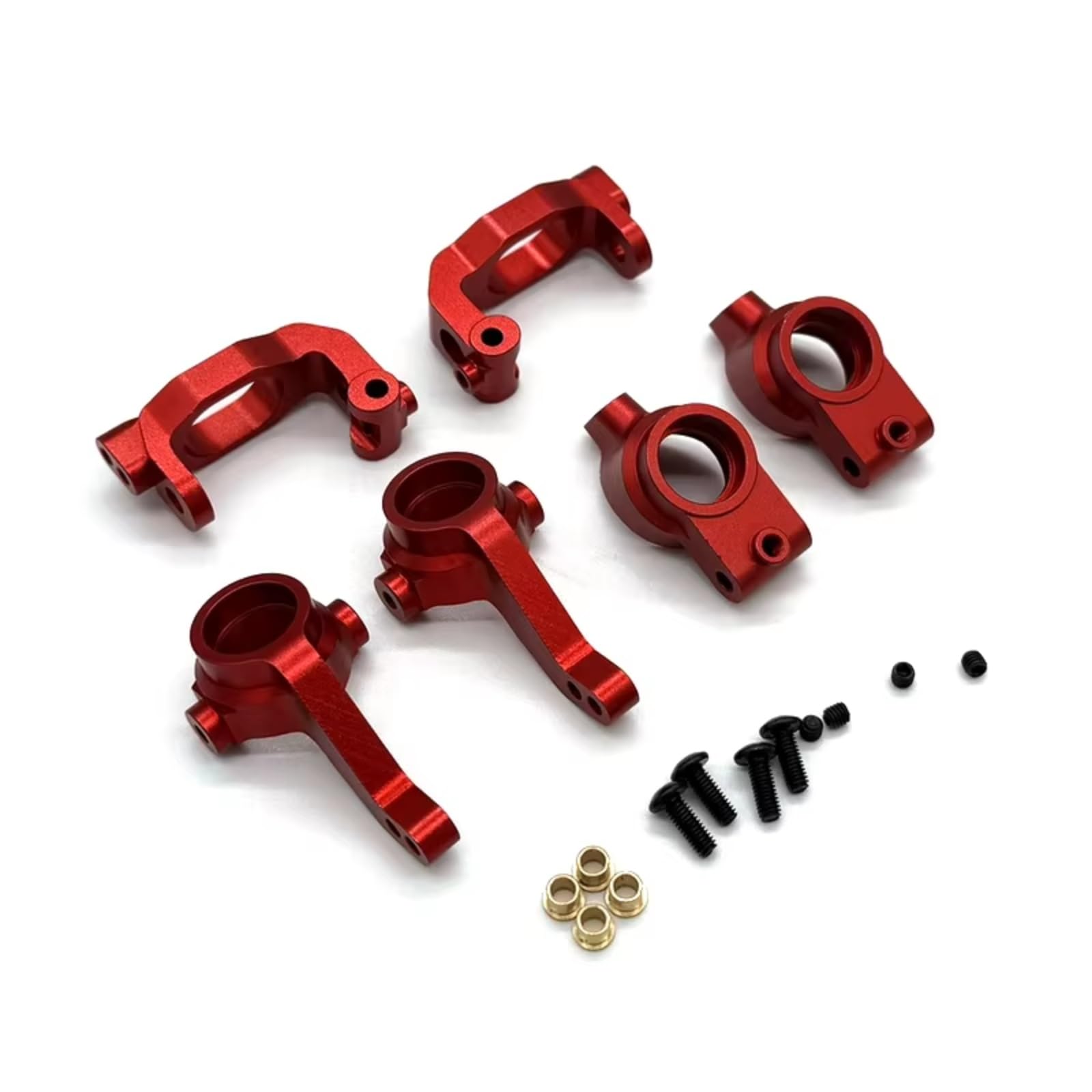 C Dell'asse Posterior Tazza Sterzo Sedile Per SNRC R3-GC-PRO 1/10 Parti | Delle auto RC modificano parti con l'allineamento del telaio dello sterzo in metallo curve reattive(Red)