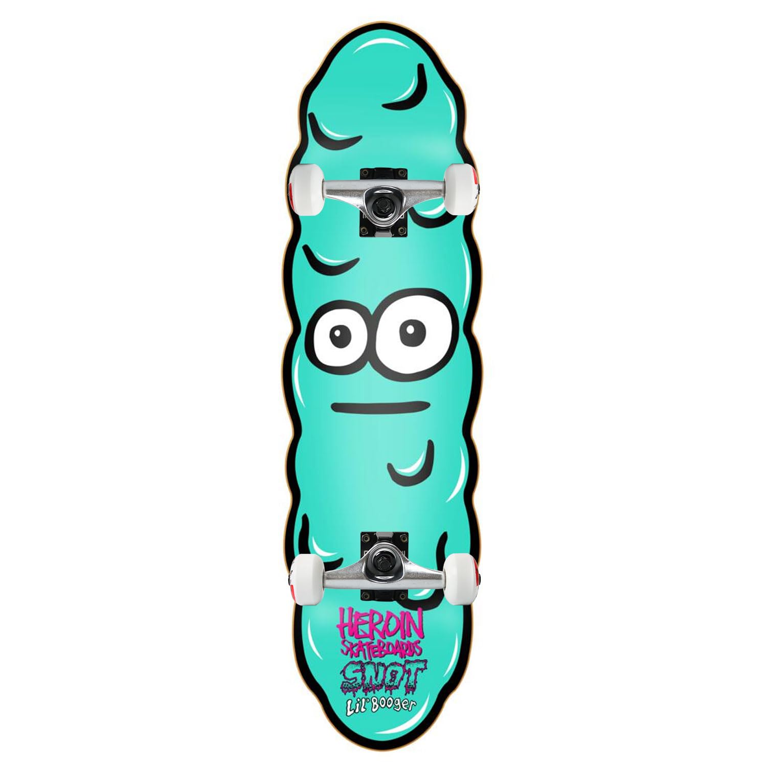 Heroin Skateboard Assembly Lil Booger X Snot Egg 8.5" x 32" Complete