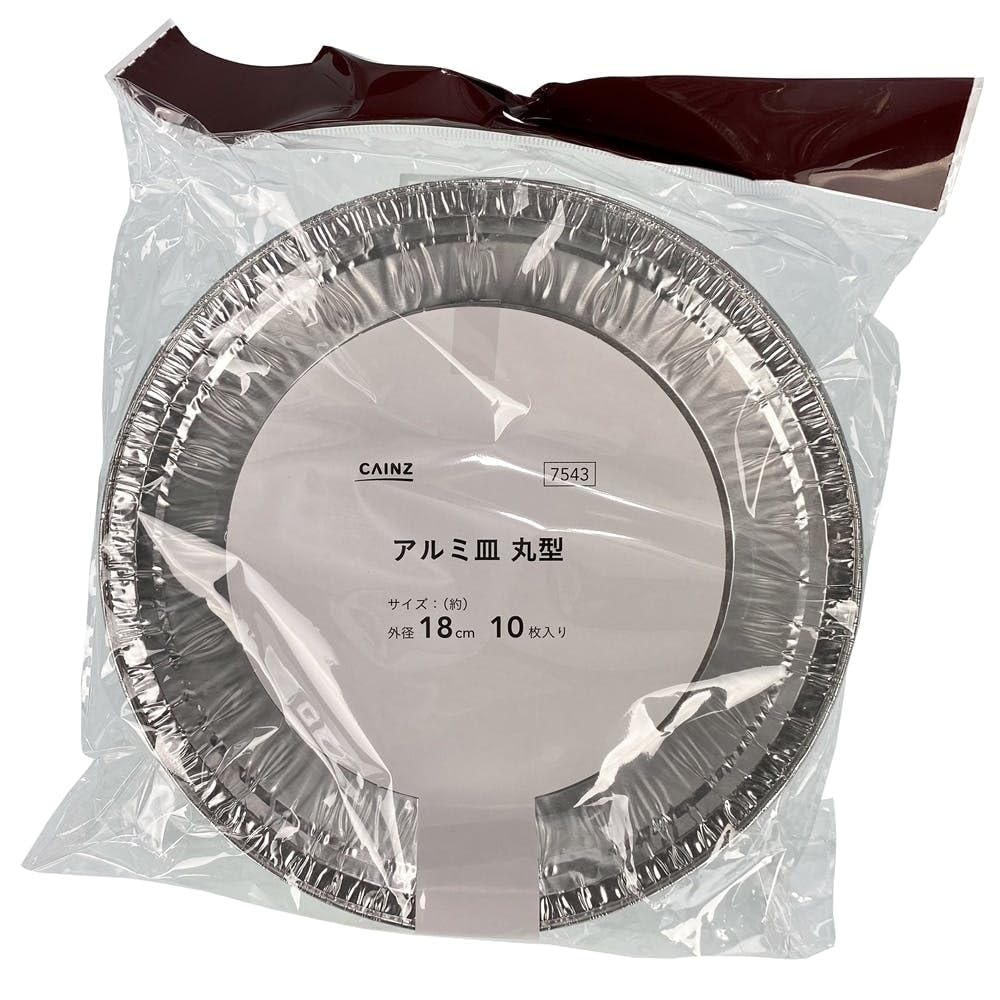 Amazon.co.jp: カインズ(CAINZ) アルミ皿 丸型 10枚入 18cm キャンプ
